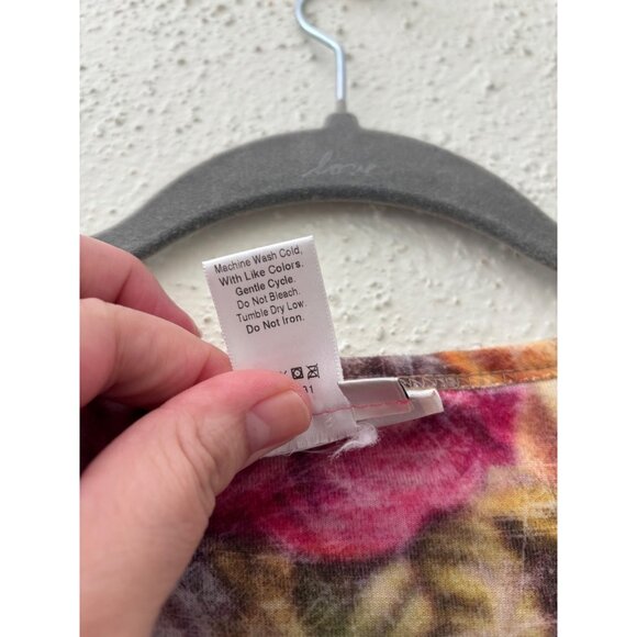 Coldwater Creek Floral Print Womens Long Sleeve Top L Fairy Bohemian - Picture 5 of 10